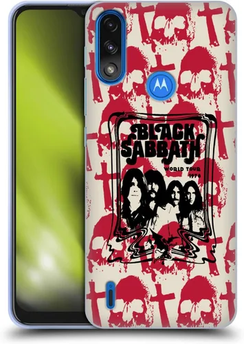 Vista 8 de Head Case Designs Funda de gel suave con licencia oficial de Black Sabbath Red Logo Key Art compatible con Moto E7 Power/Moto E7i Power