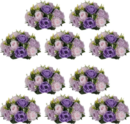 Vista 59 de NUPTIO Rosas Artificiales Negras Flores: Ramo de Flores Falsas Decoraciones de Halloween - 15 Cabezas Centros de Mesa de Rosas Artificiales con Base