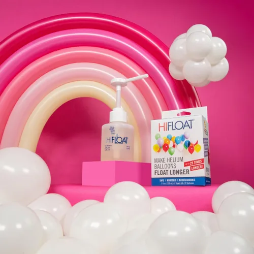 Vista 7 de LA Balloons Solución Hi-Float, 5 oz, Transparente