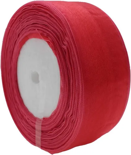 Vista 12 de Cinta de organza de 1 pulgada, 50 yardas, cinta transparente brillante para envolver regalos, decoración y manualidades (1 pulgada, 625039 negro)