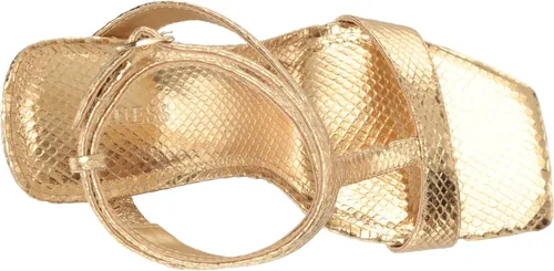 Vista 5 de GUESS Tacones de cuña Bacio metálicos con correa en T para mujer