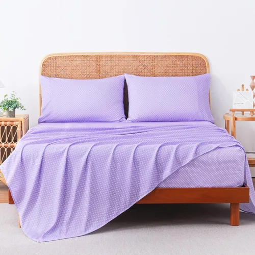 Vista 12 de MCO Juego de sábanas a rayas de 4 piezas, juego de sábanas Full transpirable con bolsillo profundo de 16", moderno y lujoso, juego de ropa de cama