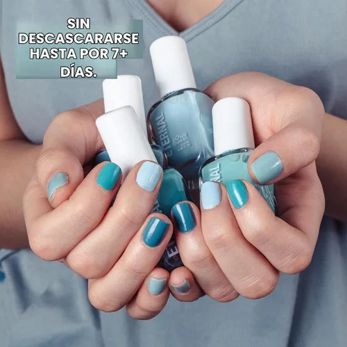 Vista 4 de Eternal Juego de esmaltes de uñas verdes para mujer (atención) – Juego de esmaltes de uñas azul claro para niñas – Esmalte de uñas blanco de larga