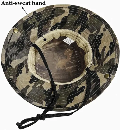 Vista 7 de Sombrero de camuflaje para niños, sombrero para el sol, sombrero, sombrero, boonie, safari, 2-14 años Sombrero de camuflaje para niños de 2 a 14