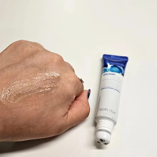Vista 5 de Farmstay Collagen Water - Suero para ojos con rodamiento húmedo completo – Suero debajo de los ojos reduce arrugas y líneas finas – Producto