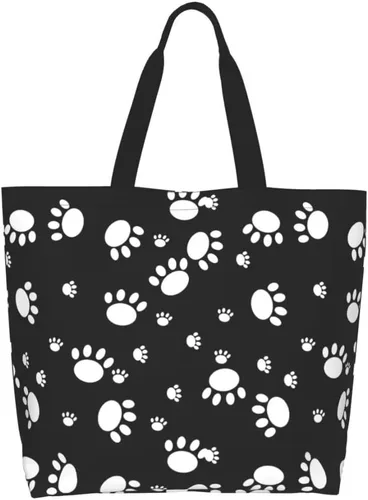 Vista 13 de Bolsa de compras reutilizable para mujer, bolsa de lona para compras casual, bolsa de hombro para viajes, playa y compras, regalos de Navidad
