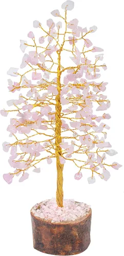 Vista 20 de Árbol de la vida de chakras de aventurina amarilla, árbol de cristal para energía positiva, decoración de Feng Shui, árbol de piedras preciosas