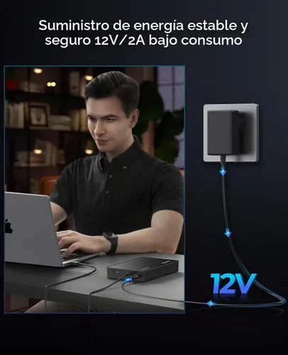 Vista 8 de ORICO Caja para disco duro externo de 3.5 pulgadas, SATA III a USB 3.1 tipo C para HDD, instalación sin herramientas, compatible con UASP