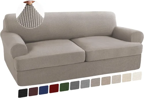 Vista 53 de Turquoize Funda para sillón con cojín en forma de T para sala de estar, funda elástica para sofá, funda suave para sillón, fundas de muebles