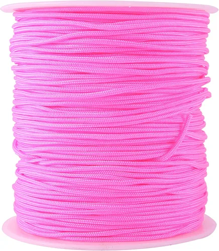 Vista 4 de KONMAY 1 rollo de cuerda de nailon de 150 yardas, trenzado de 0.016 in de nailon Shamballa Macramé/cordón de cuentas, cordón de nudo chino, cuerda