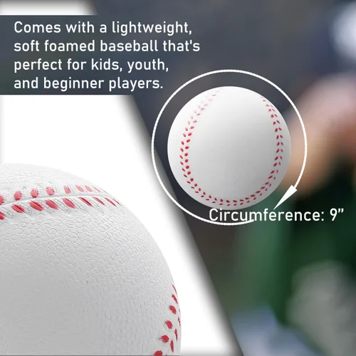 Vista 3 de Senston Guante de béisbol para niños y jóvenes, manoplas de sóftbol de 10.5 pulgadas, lanzamiento de mano izquierda/derecha con pelota