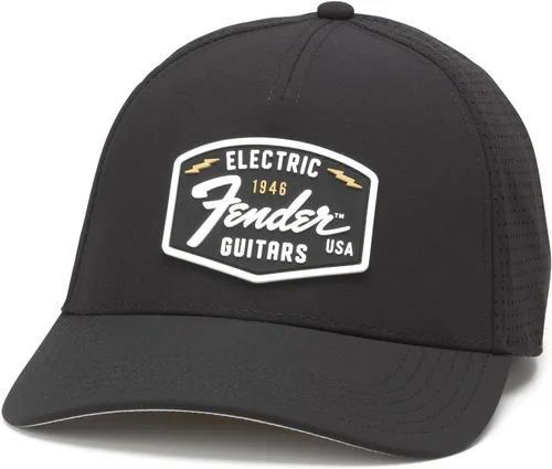 Vista 3 de AMERICAN NEEDLE Fender Guitars Patch Unisex Adjustable Snapback Baseball Hat Negro/Marfil (Sinclair)