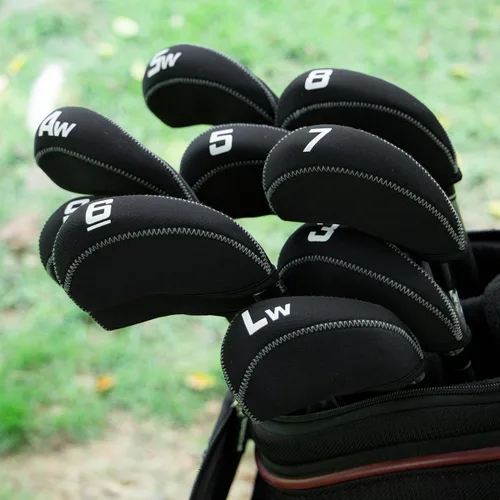 Vista 4 de Fundas de Hierro de Golf para Palos de Golf Juego de Fundas de Hierro de Golf de Neopreno 11pcs/10pcs Fundas para Cabezas de Hierro de Golf Fundas