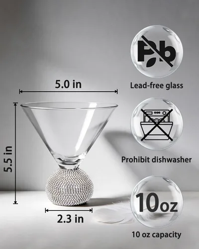 Vista 15 de Juego de flautas de champán de 4, vasos de champán sin tallo para boda, vasos de mimosa de cristal irrompibles y elegantes, flautas de champán de 10