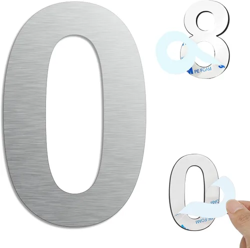 Vista 26 de Números de casa autoadhesivos – Números de puerta de acero inoxidable de 6 pulgadas para exteriores – Número de casa grande y moderno, número