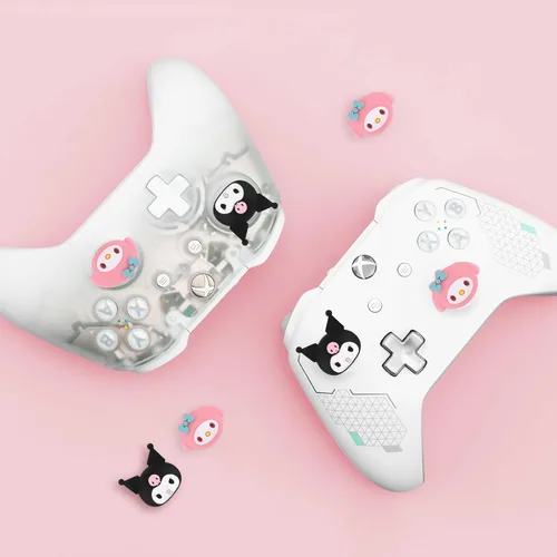 Vista 6 de DLseego Cute Rabbit - 4 tapas de agarre para el pulgar para Xbox One PS5 PlayStation4 DualSense Switch Pro Wireless Controller Steam Deck, tapa de M