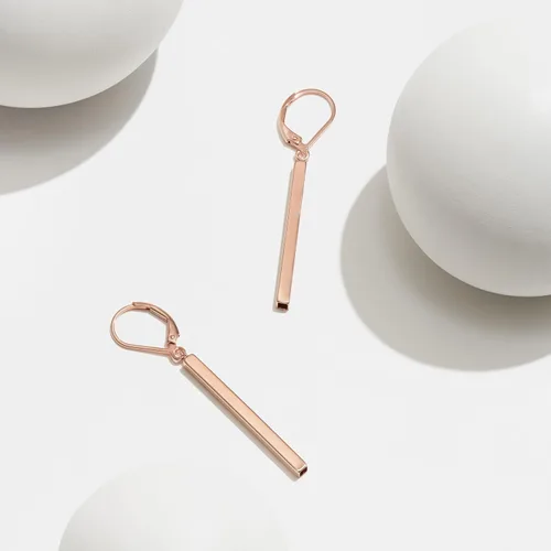 Vista 16 de Amazon Essentials Aretes colgantes de oro amarillo de 18 quilates o oro rosa de 14 quilates sobre plata esterlina (anteriormente colección Amazon)