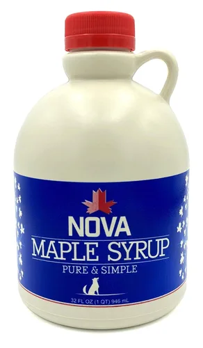 Vista 5 de Nova Maple Syrup, jarabe de arce puro grado A oscuro y robusto (Pint)