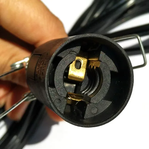 Vista 5 de Cable de repuesto para lámpara de sal de 6 pies con interruptor de encendido/apagado y base de candelabro E12, Negro