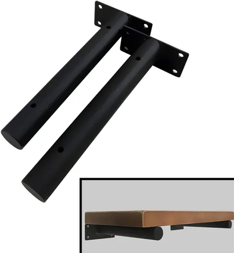 Vista 7 de Soporte flotante de pared para decoración de pared, soporte oculto montado en la pared, soportes de almacenamiento de oficina en casa para estantes
