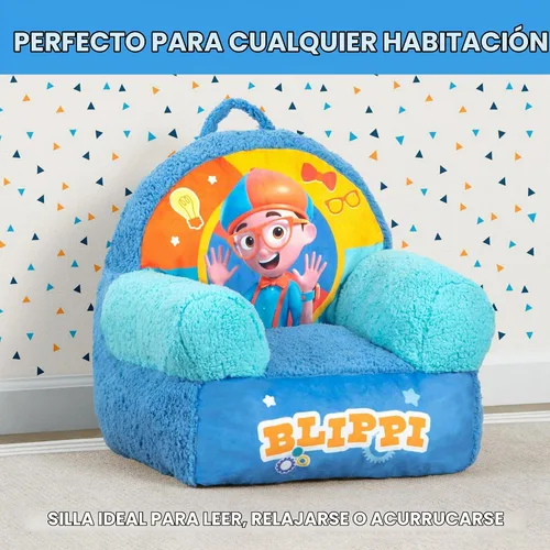Vista 8 de Delta Children - Silla Blippi Cozee Buddy para niños, color azul