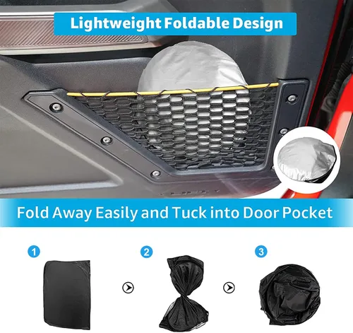 Vista 6 de Parasol para parabrisas de automóvil para bloquear los rayos UV, protector de visera solar, parasol para ventana delantera compatible con Bronco 2/4
