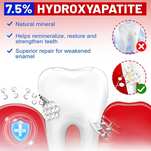 Vista 3 de Woadee SP-6 Hydroxyapatites Pasta de dientes, SP-6 Pasta dental blanqueadora probiótica, 6 probióticos+fórmula de hidroxiapatitas para blanquear
