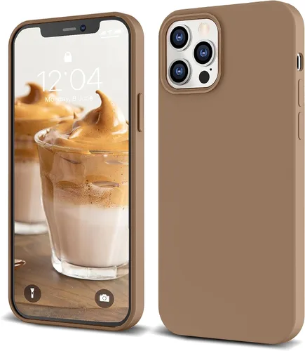 Vista 10 de IceSword Funda para iPhone 12 Pro Max, de silicona líquida delgada protectora a prueba de golpes, forro de microfibra antiarañazos, color azul