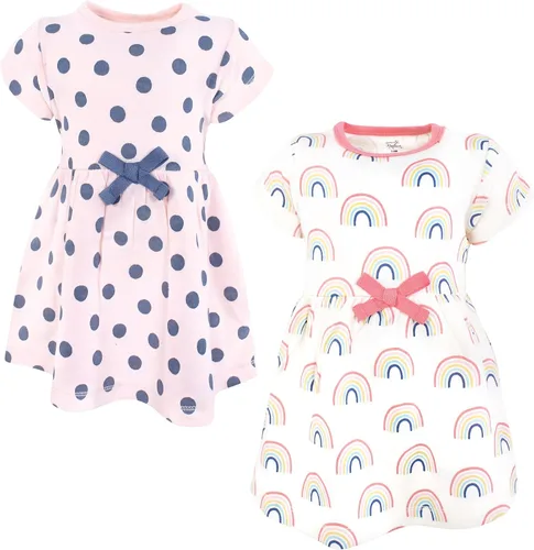 Vista 34 de Touched by Nature - Vestidos de manga corta y manga larga de algodón orgánico para niñas pequeñas, bebés y mujeres Manga larga con flores abstractas