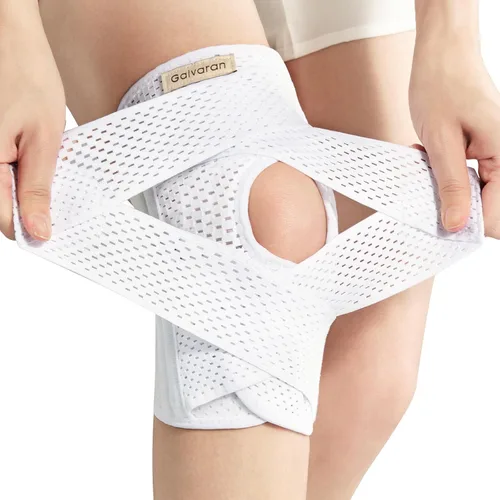 Vista 9 de Galvaran Rodillera con estabilizadores laterales para dolor de rodilla por desgarro meniscal, ACL, MCL, artritis, recuperación de lesiones, soporte