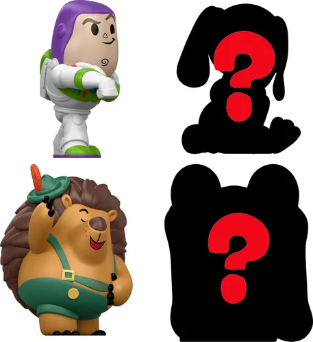 Vista 3 de Mattel Disney y Pixar Toy Story - Paquete múltiple de 5 mini figuras, 4 estrellas pequeñas películas de juguetes en grupo temático, 2 personajes que