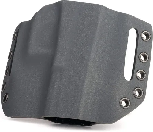 Vista 2 de Fundas OWB negras con trabillas para cinturón integradas para más de 150 pistolas diferentes. Versiones izquierda y derecha disponibles.