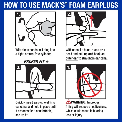 Vista 7 de Mack's Dreamgirl - Tapones para los oídos de espuma suave, 10 pares, rosa, 30 dB NRR, 33 dB SNR, tapones para los oídos pequeños para dormir