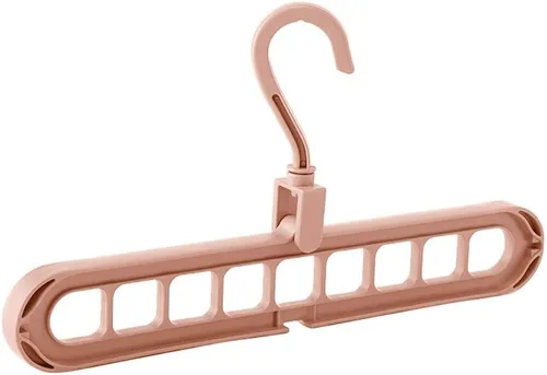 Vista 6 de Magic Multi-Port Support Clothes Rack Multifunctional Plastic Storage Clothes Hanger Clothes Rack(Beige)