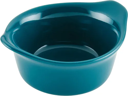 Vista 8 de Rachael Ray Solid Glaze Ceramics - Juego de ramequines redondos/taza de inmersión, 4 piezas, color verde azulado