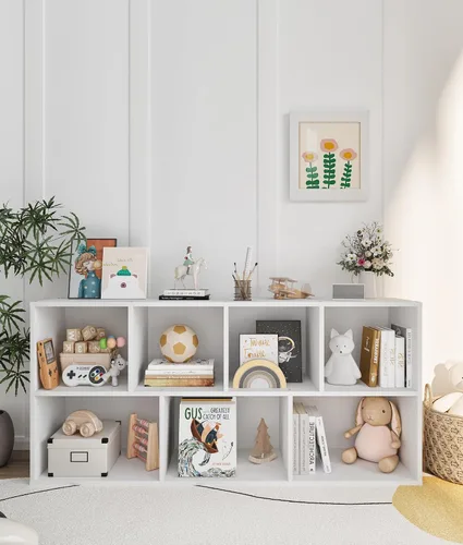 Vista 8 de Montessori - Estantería para libros, organizador de almacenamiento de juguetes para niños pequeños, para aula, sala de juegos, habitación de niños
