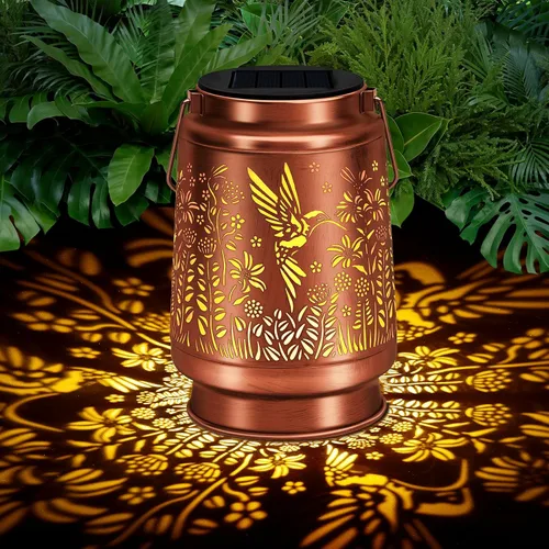 Vista 9 de Lámpara Solar de Linterna para Exterior Impermeable, Decoraciones de Jardín, Regalos de Navidad y Cumpleaños para Mujeres, Mamá, Abuela, Decoración