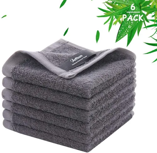 Vista 13 de Paquete de 12 paños de lavado, toallas faciales súper suaves y agradables a la piel para pieles sensibles, paños pequeños de 10 x 10 pulgadas, paños