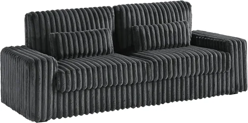Vista 8 de VanAcc Sofá de gran tamaño de 88 pulgadas, sofá moderno con almohadas lumbares y reposabrazos, sofá de 3 plazas, sofás de nube para sala de estar