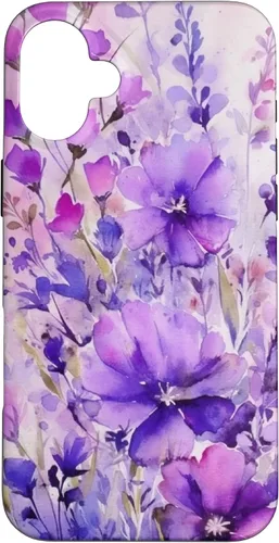 Vista 23 de Purple Lavender Flower Watercolor for Women & Girls Case for iPhone 17