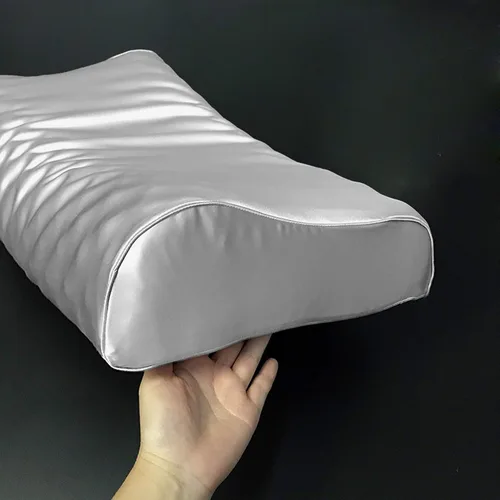 Vista 16 de Funda de almohada de seda para almohada de cuello de espuma viscoelástica, funda de almohada de seda de morera pura para almohada cervical de Beige