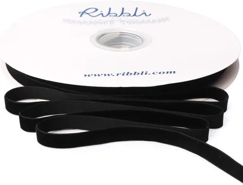 Vista 15 de Ribbli - Cinta de terciopelo negro de 1 pulgada, carrete continuo de 25 yardas, cinta de Navidad negra para envoltorios de regalos, manualidades