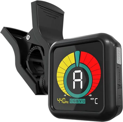 Vista 10 de KLIQ EcoTuner - Afinador de clip recargable USB para todos los instrumentos (con cable de carga incluido) Afinadores de clip KLIQ