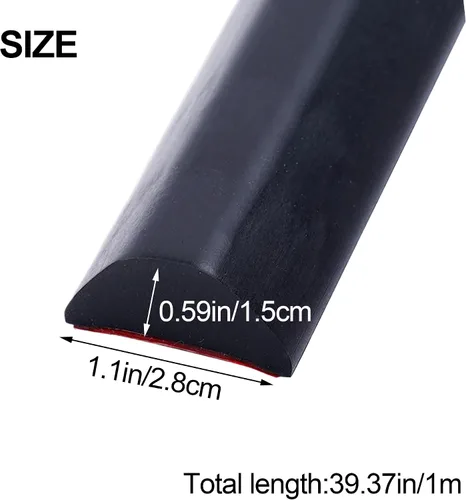 Vista 2 de Protector de presa de agua para umbral de ducha de 39 pulgadas: barrera impermeable de silicona autoadhesiva para borde de fregadero de cocina