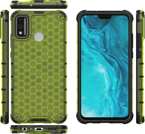 Vista 212 de Pzwoxukhov Funda compatible con Huawei Nova 3i, compatible con Huawei P Smart+ 2018 Honeycomb Anti-Drop Shock-Absorbing Case Negro