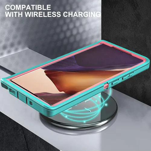 Vista 6 de YKHJKLEC Funda para Samsung Galaxy Note 20 Ultra, con 2 piezas [protector de pantalla de TPU flexible autorreparable y protector de lente de cámara]