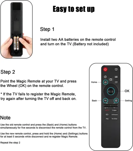 Vista 7 de Reemplazo para LG MR25GA Magic Remote – Control remoto de voz universal para televisores inteligentes LG OLED QNED UHD LED