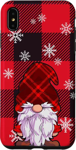 Vista 11 de Christmas Phone Case Red Buffalo Plaid Gnomes Snowflake Case for iPhone 17