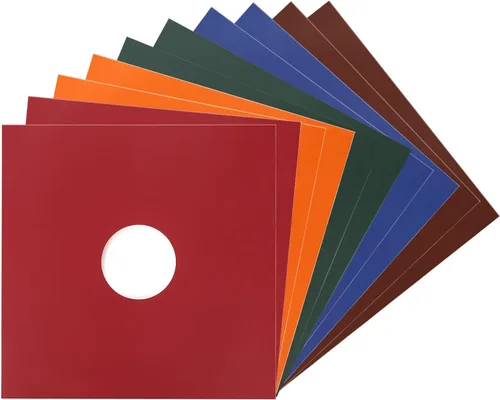 Vista 10 de Facmogu 10 piezas de 30,48 cm de fundas para discos de vinilo LP, fundas de discos de vinilo de cartón de 350 g/m² con acabado kraft, fundas