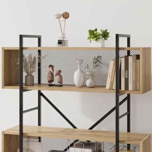 Vista 8 de GAOMON Estantería de 6 niveles con almacenamiento, estante industrial de 71.3 pulgadas de alto con estantes de exhibición abierta, estantería de 6